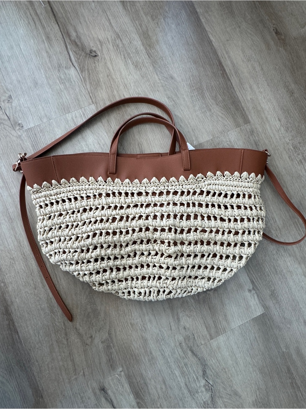 Anthropologie Raffia Tote Bag NWT - Picture 4 of 9